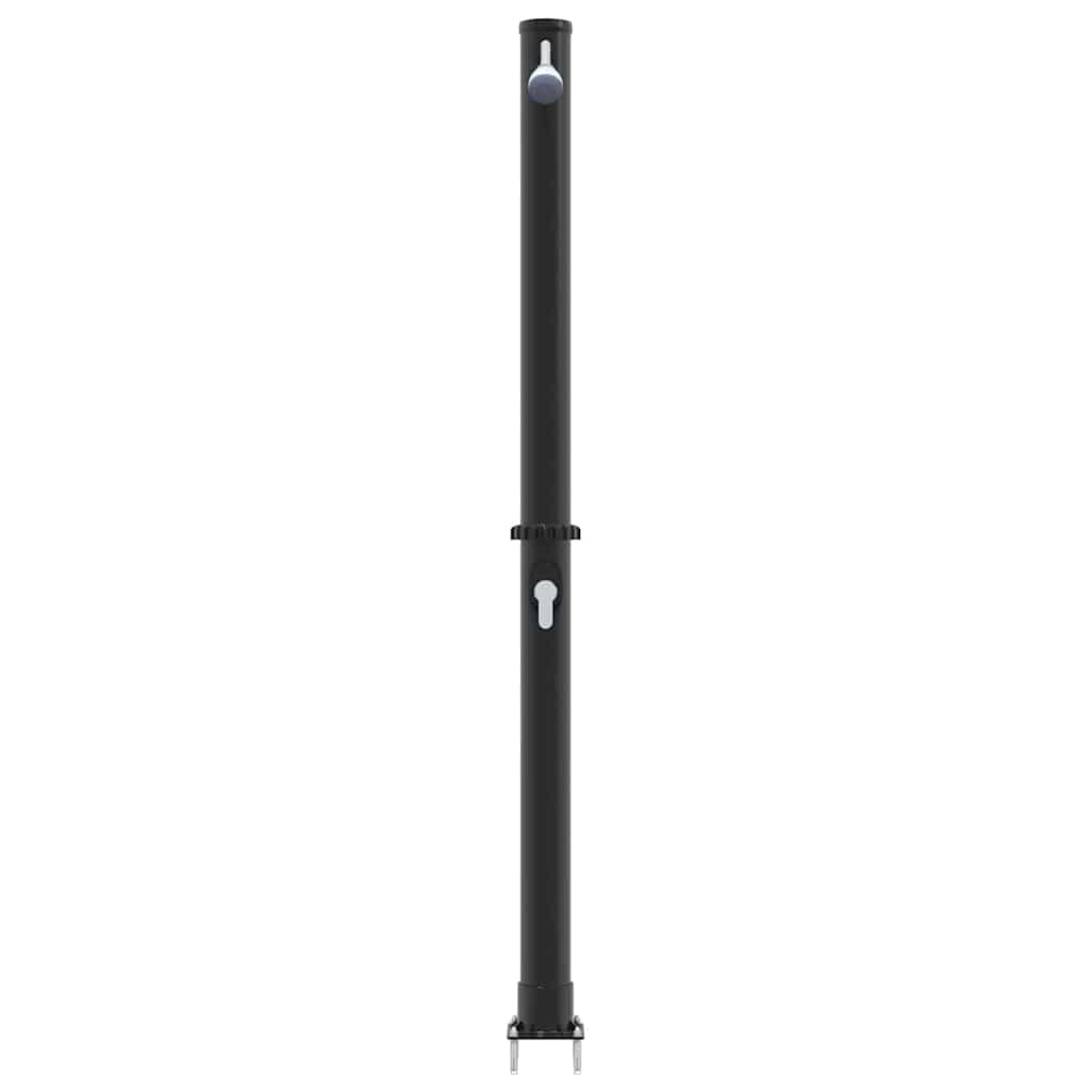 vidaXL Outdoor Solar shower Black 217 cm PVC and Aluminium
