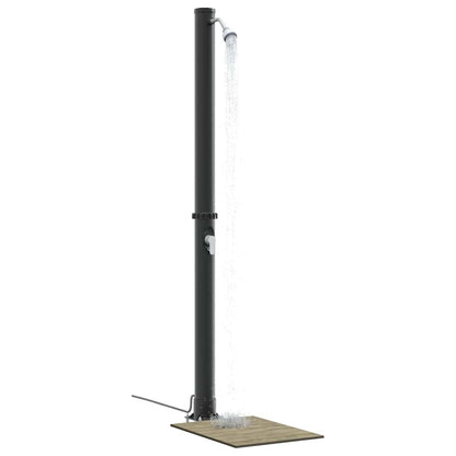 vidaXL Outdoor Solar shower Black 217 cm PVC and Aluminium
