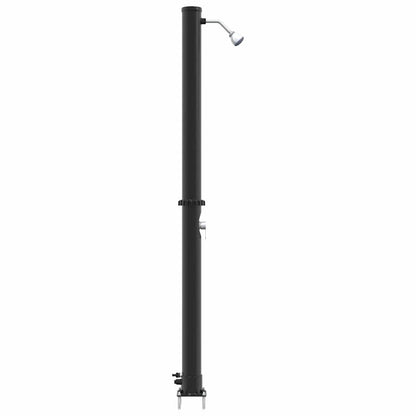 vidaXL Outdoor Solar shower Black 217 cm PVC and Aluminium