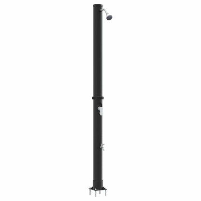 vidaXL Outdoor Solar shower Black 217 cm PVC and Aluminium