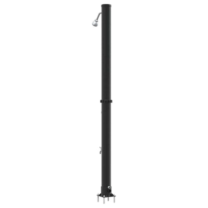 vidaXL Outdoor Solar shower Black 217 cm PVC and Aluminium