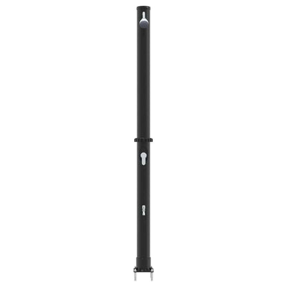 vidaXL Outdoor Solar shower Black 217 cm PVC and Aluminium