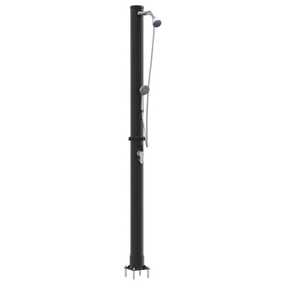 vidaXL Outdoor Solar shower Black 217 cm PVC and Aluminium