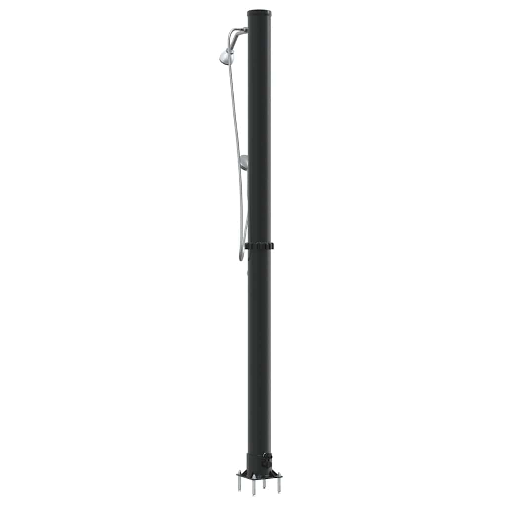 vidaXL Outdoor Solar shower Black 217 cm PVC and Aluminium