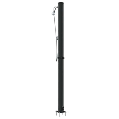 vidaXL Outdoor Solar shower Black 217 cm PVC and Aluminium