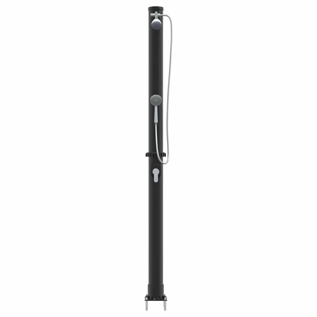 vidaXL Outdoor Solar shower Black 217 cm PVC and Aluminium
