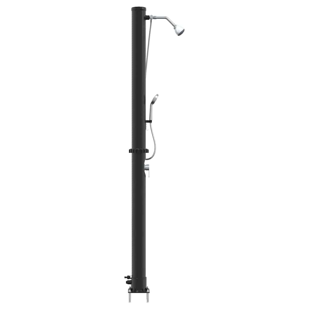 vidaXL Outdoor Solar shower Black 217 cm PVC and Aluminium