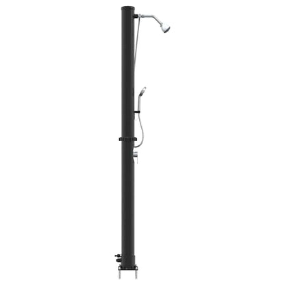 vidaXL Outdoor Solar shower Black 217 cm PVC and Aluminium