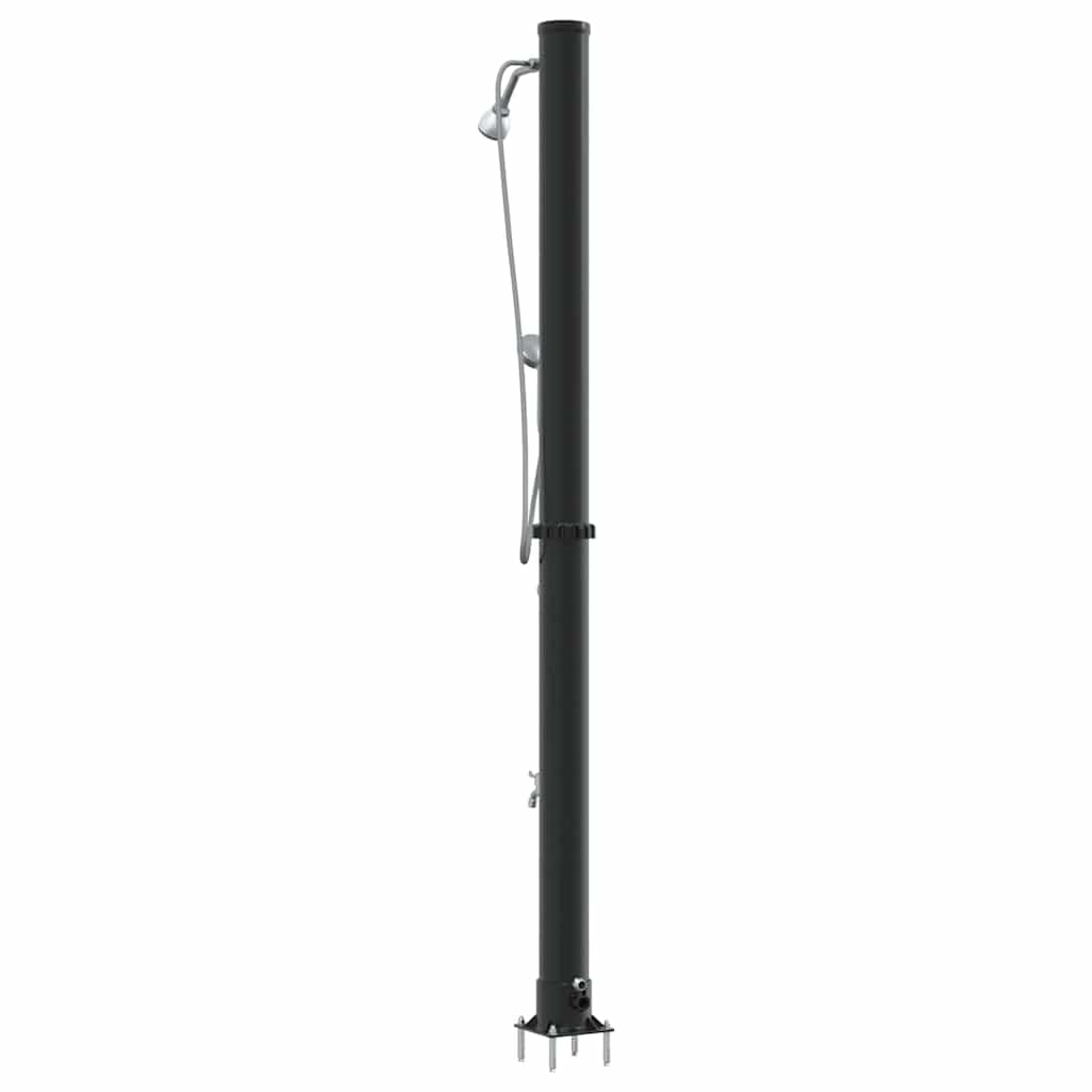 vidaXL Outdoor Solar shower Black 217 cm PVC and Aluminium