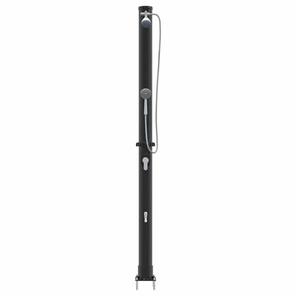 vidaXL Outdoor Solar shower Black 217 cm PVC and Aluminium