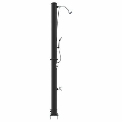 vidaXL Outdoor Solar shower Black 217 cm PVC and Aluminium
