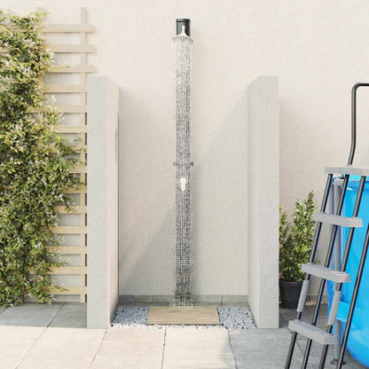vidaXL Outdoor Solar shower Black 217 cm PVC and Aluminium