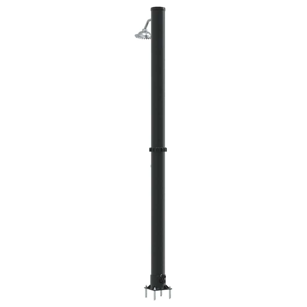 vidaXL Outdoor Solar shower Black 217 cm PVC and Aluminium