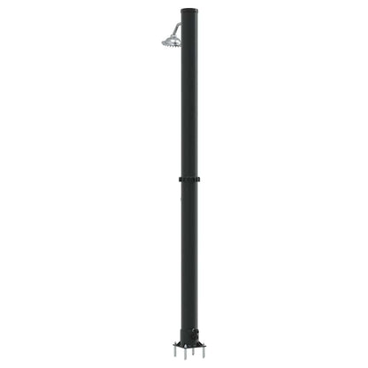 vidaXL Outdoor Solar shower Black 217 cm PVC and Aluminium