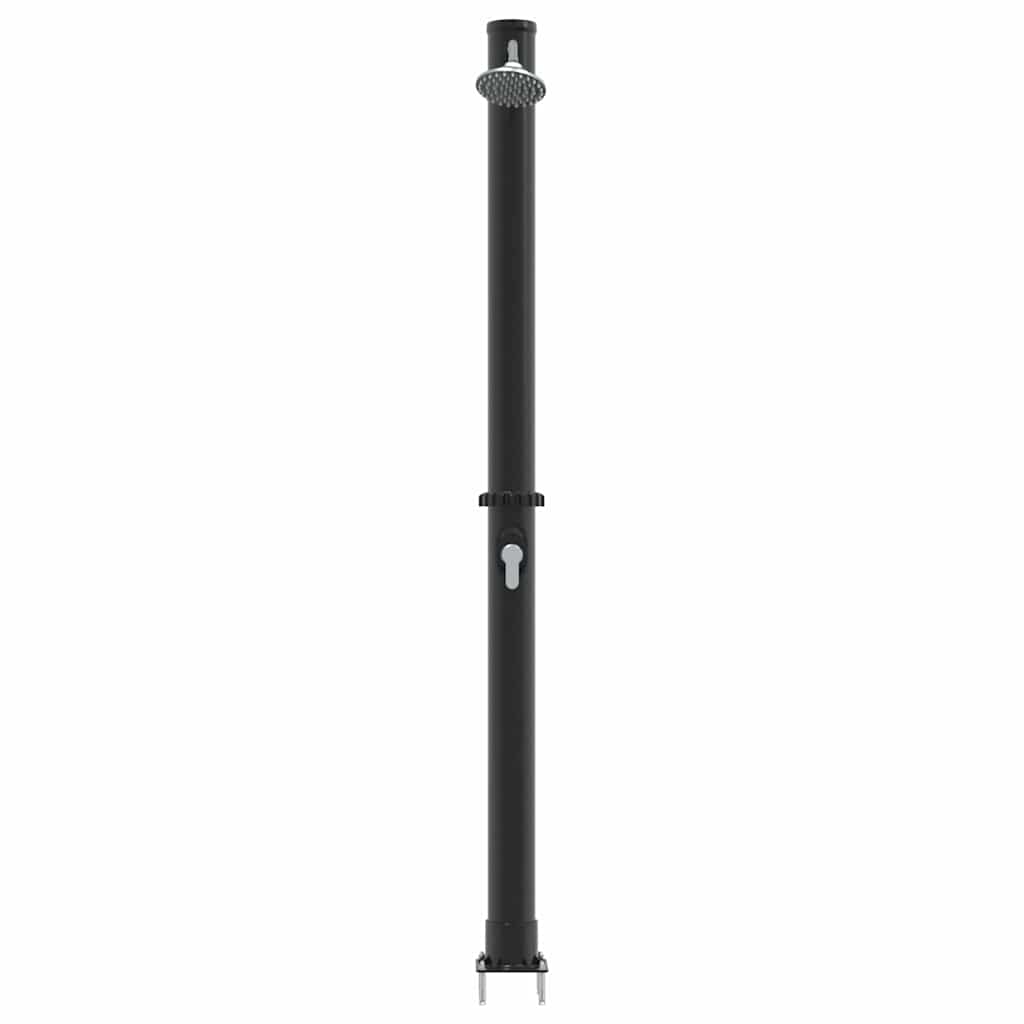 vidaXL Outdoor Solar shower Black 217 cm PVC and Aluminium