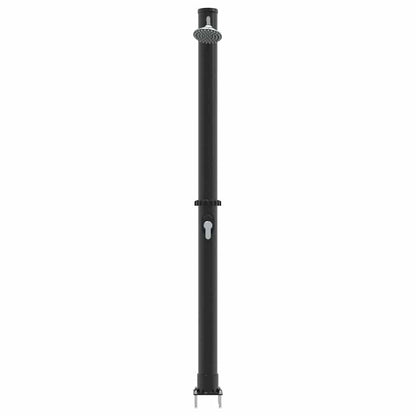 vidaXL Outdoor Solar shower Black 217 cm PVC and Aluminium