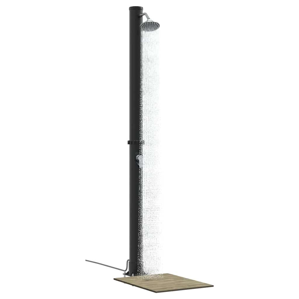 vidaXL Outdoor Solar shower Black 217 cm PVC and Aluminium