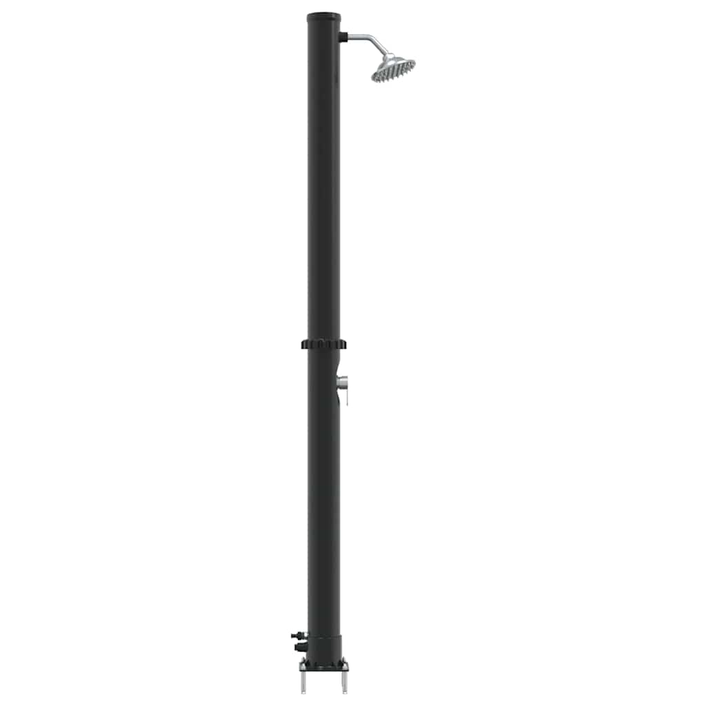 vidaXL Outdoor Solar shower Black 217 cm PVC and Aluminium