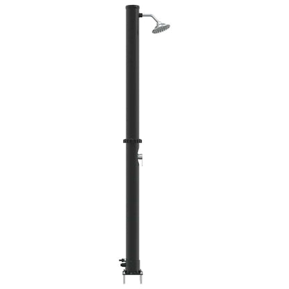 vidaXL Outdoor Solar shower Black 217 cm PVC and Aluminium