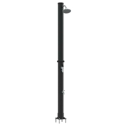 vidaXL Outdoor Solar shower Black 217 cm PVC and Aluminium