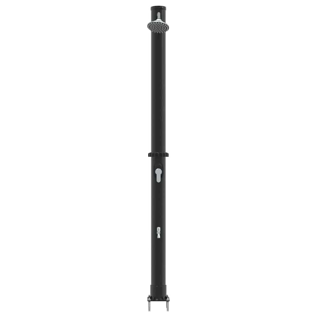vidaXL Outdoor Solar shower Black 217 cm PVC and Aluminium