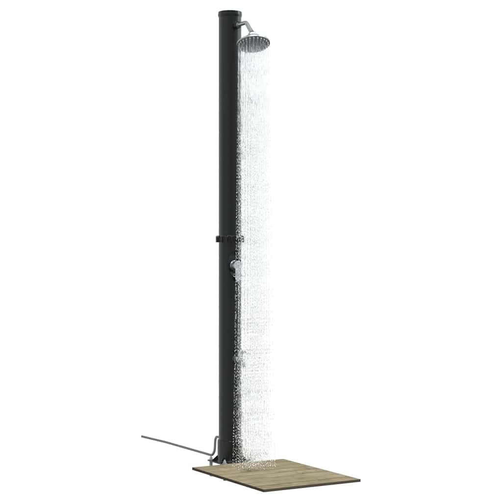 vidaXL Outdoor Solar shower Black 217 cm PVC and Aluminium