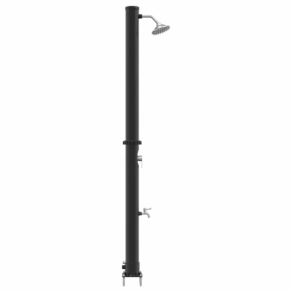 vidaXL Outdoor Solar shower Black 217 cm PVC and Aluminium