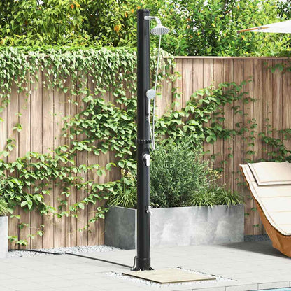 vidaXL Outdoor Solar shower Black 217 cm PVC and Aluminium