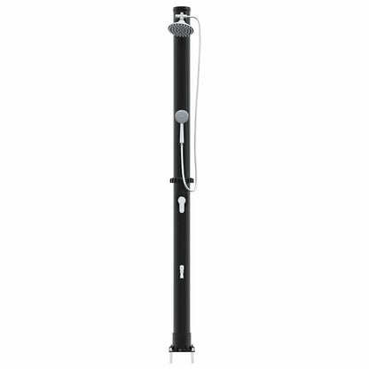vidaXL Outdoor Solar shower Black 217 cm PVC and Aluminium