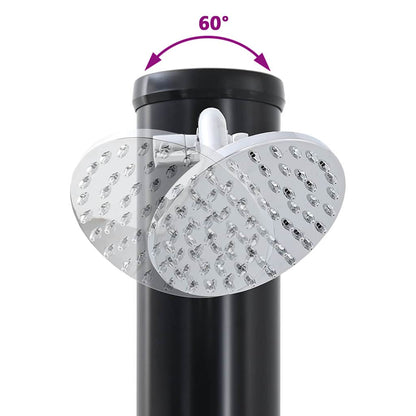 vidaXL Outdoor Solar shower Black 217 cm PVC and Aluminium
