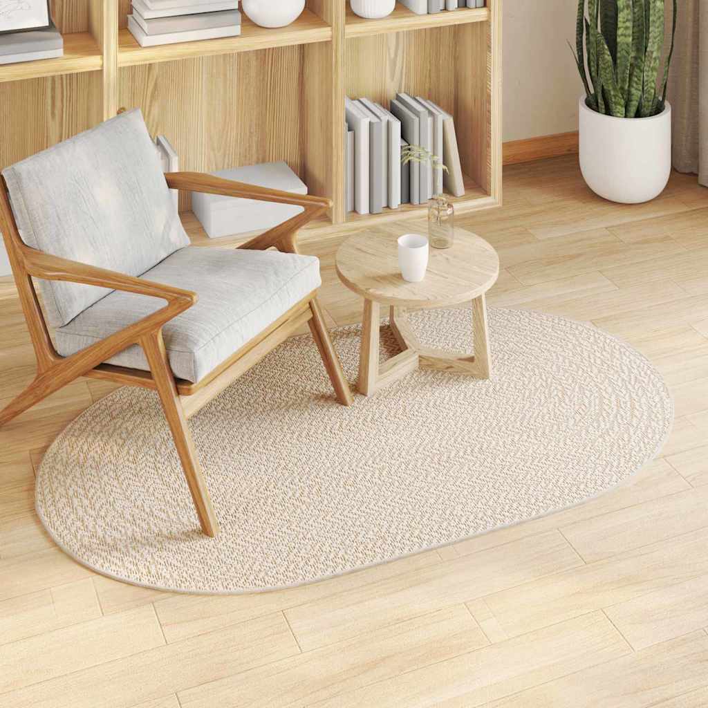 vidaXL Rug ZIZUR Cream 150 x 80 cm Polypropylene
