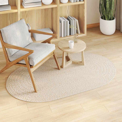 vidaXL Rug ZIZUR Cream 150 x 80 cm Polypropylene