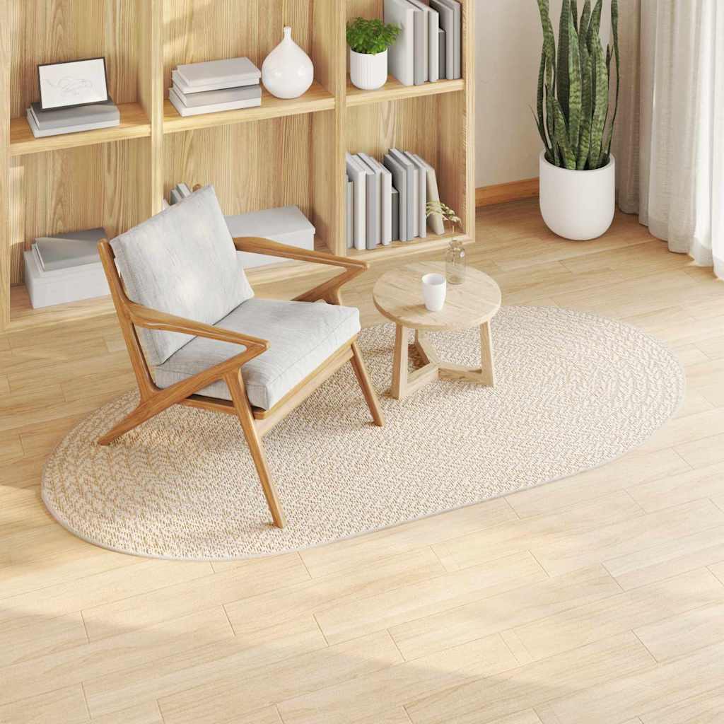 vidaXL Rug ZIZUR Cream 200 x 100 cm Polypropylene