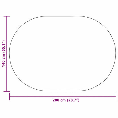 vidaXL Rug ZIZUR Cream 200 x 140 cm Polypropylene