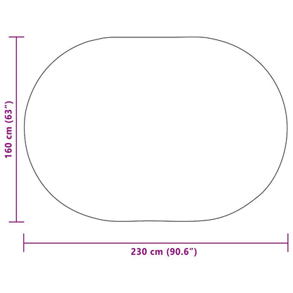 vidaXL Rug ZIZUR Cream 230 x 160 cm Polypropylene