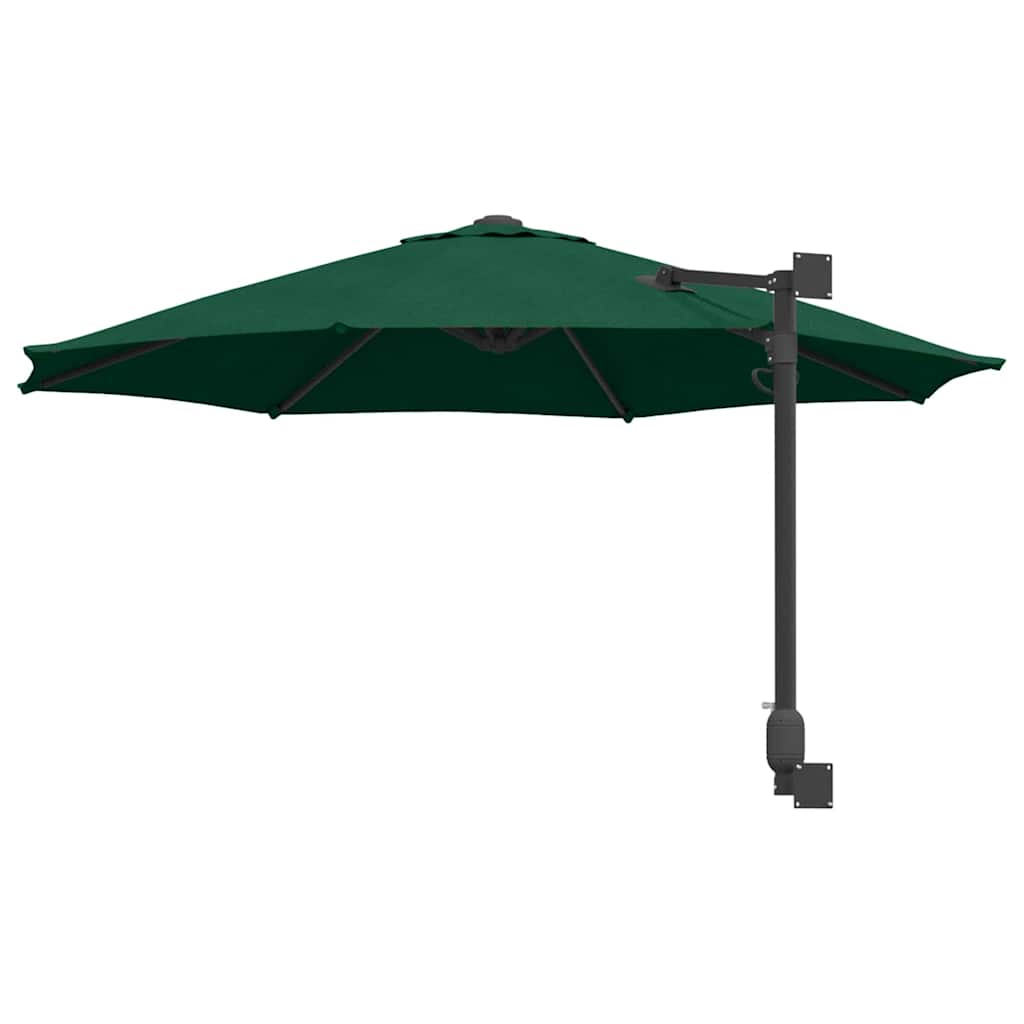 vidaXL Garden Parasol Green 248 x 248 x 148 cm Polyester and Steel
