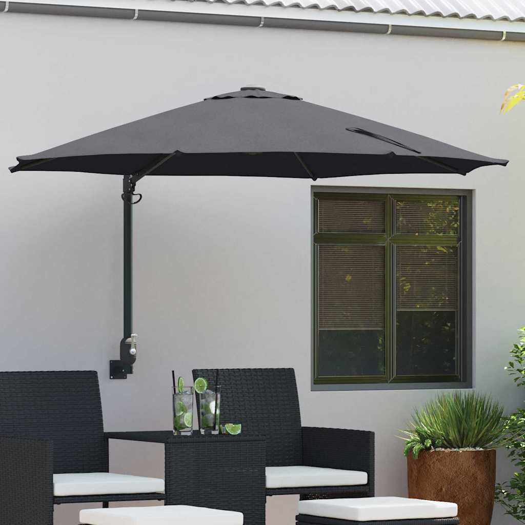 vidaXL Garden Parasol Anthracite 248 x 248 x 148 cm