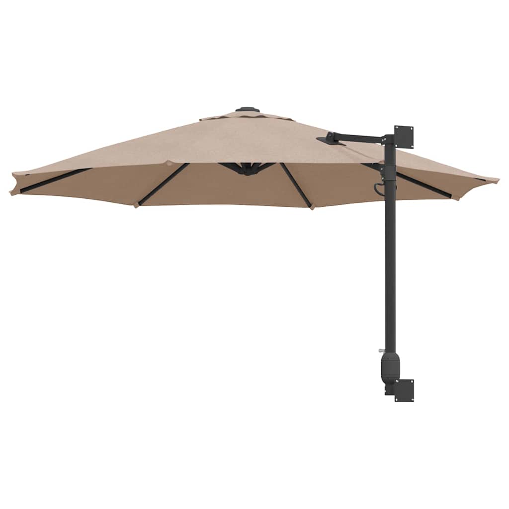 vidaXL Garden Parasol Taupe 248 x 248 x 148 cm Polyester and Steel