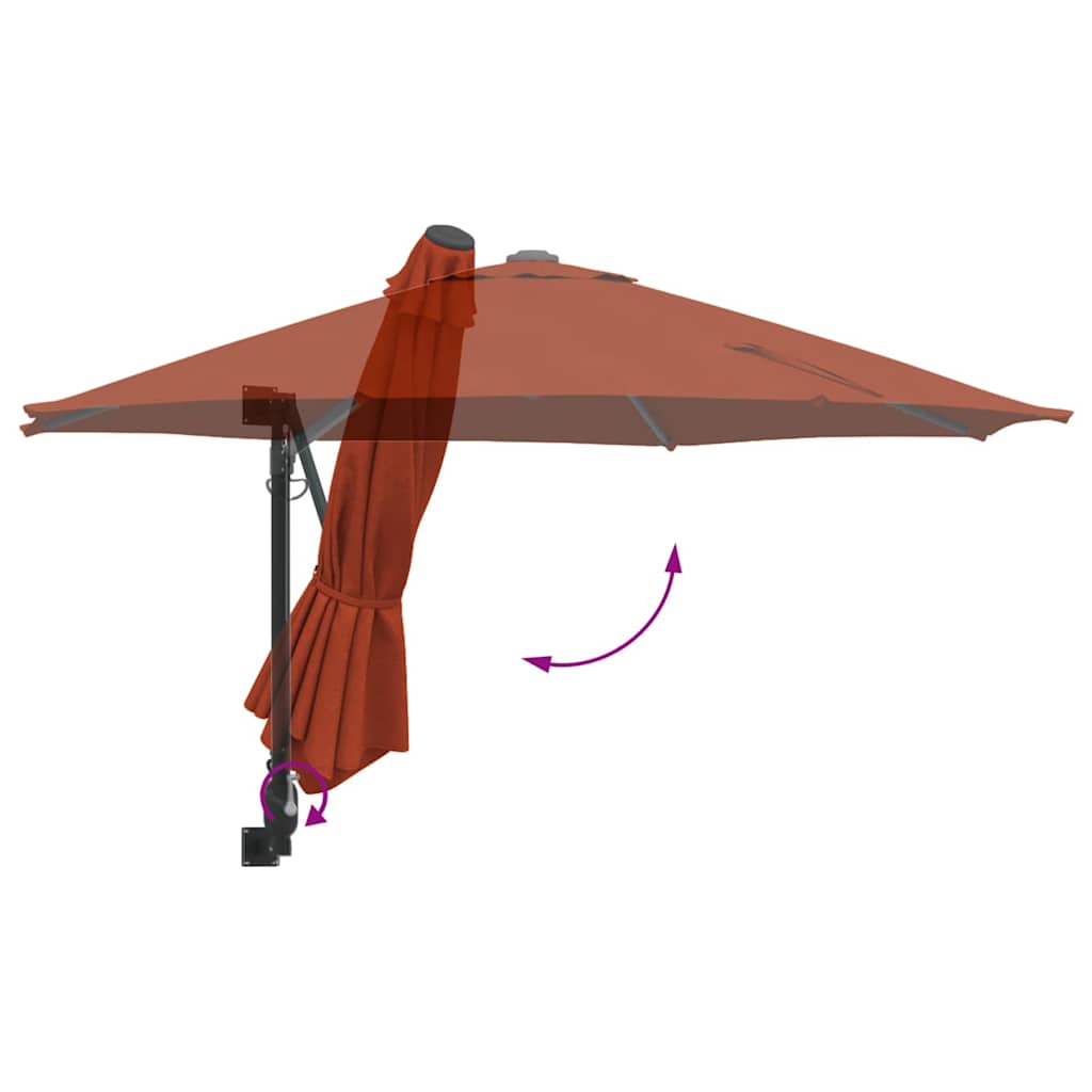 vidaXL Garden Parasol Terracotta 248 x 248 x 148 cm