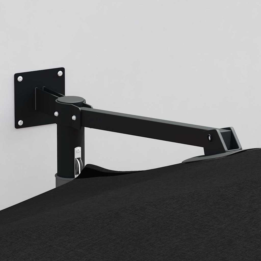 vidaXL Garden Parasol Black 248 x 248 x 148 cm Polyester and Steel