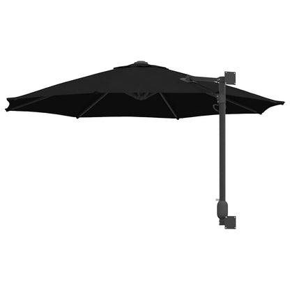 vidaXL Garden Parasol Black 248 x 248 x 148 cm Polyester and Steel