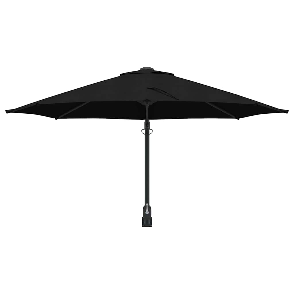 vidaXL Garden Parasol Black 248 x 248 x 148 cm Polyester and Steel
