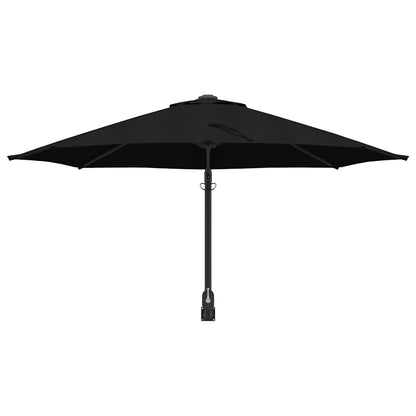 vidaXL Garden Parasol Black 248 x 248 x 148 cm Polyester and Steel