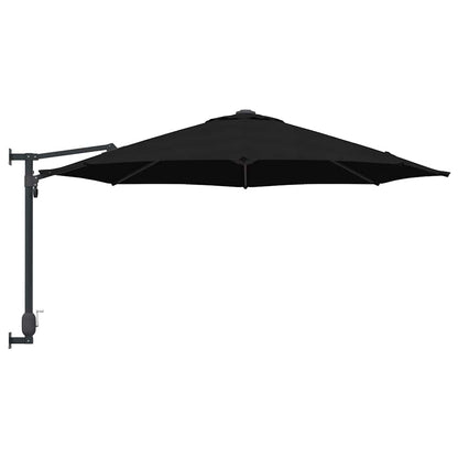 vidaXL Garden Parasol Black 248 x 248 x 148 cm Polyester and Steel
