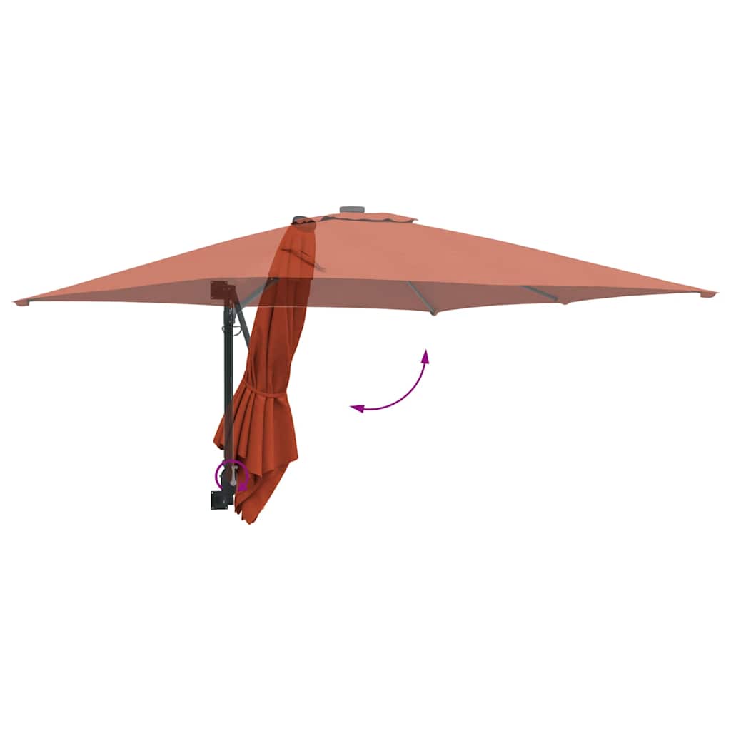 vidaXL Garden Parasol Terracotta 248.5 x 247.5 x 160 cm