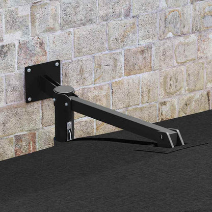 vidaXL Garden Parasol Black 248.5 x 247.5 x 160 cm Polyester and Steel