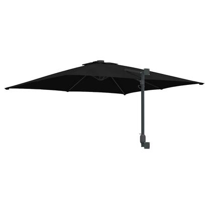 vidaXL Garden Parasol Black 248.5 x 247.5 x 160 cm Polyester and Steel