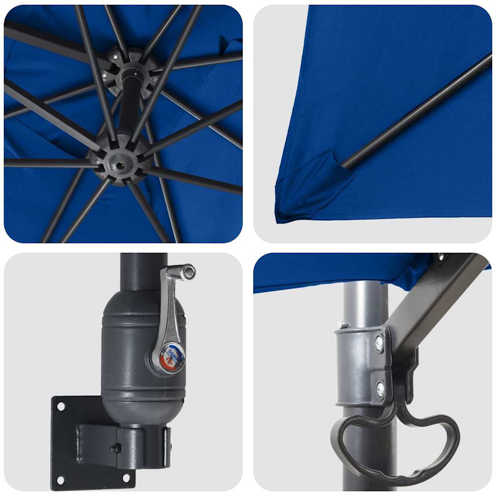 vidaXL Garden Parasol 248.5 x 247.5 x 160 cm Polyester and Steel