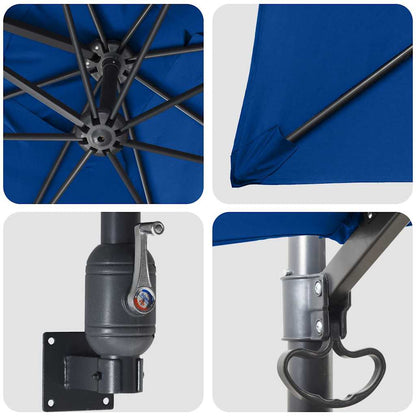 vidaXL Garden Parasol 248.5 x 247.5 x 160 cm Polyester and Steel