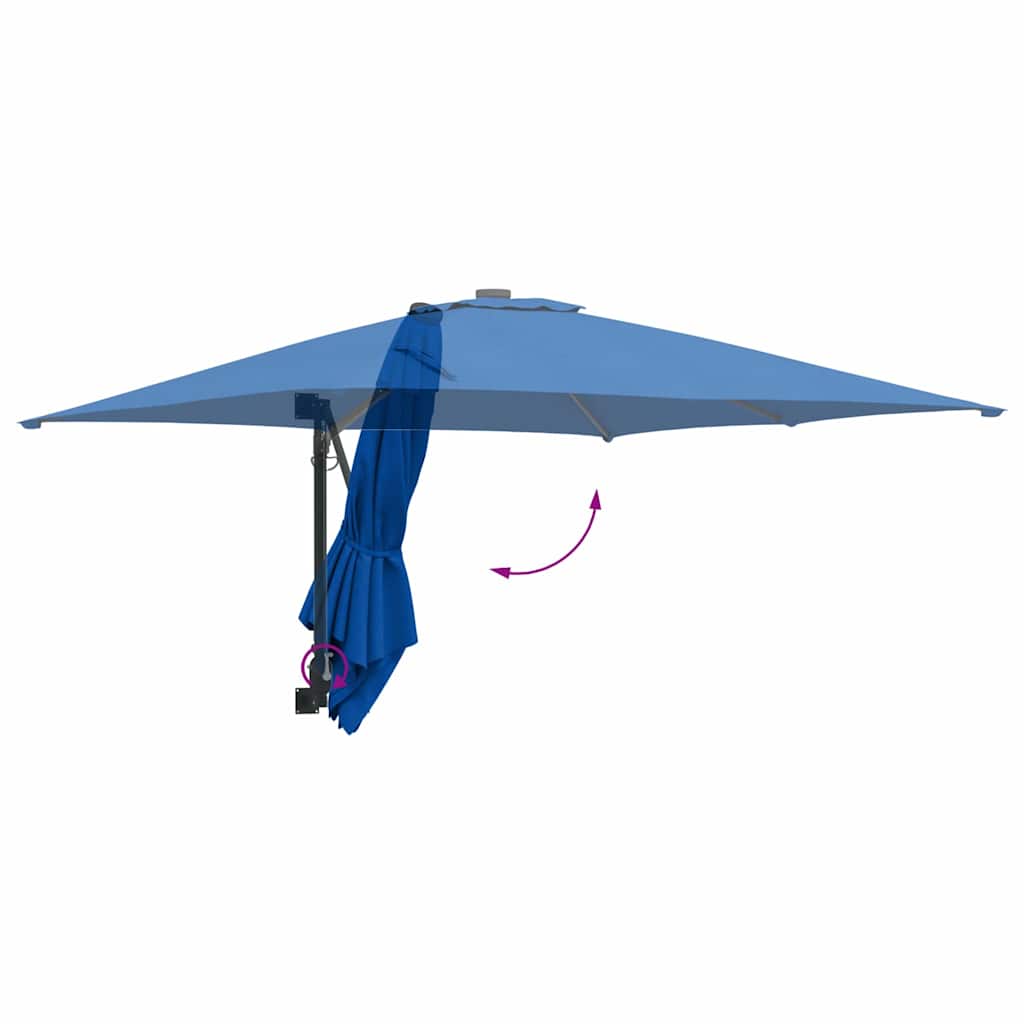 vidaXL Garden Parasol 248.5 x 247.5 x 160 cm Polyester and Steel